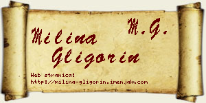 Milina Gligorin vizit kartica